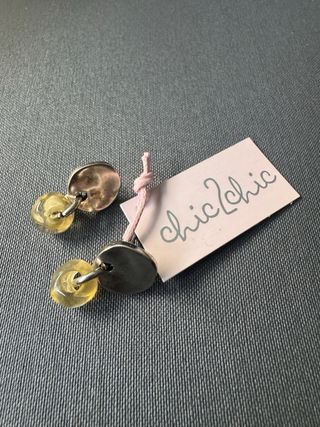 Pendientes Chic Chic Plata y Amarillo