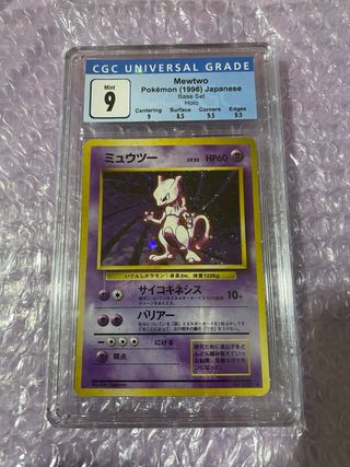 Carta Pokémon Mewtwo CGC 9 Japonés 1996