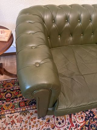 Sofá Cheste Piel Verde 2 Plazas
