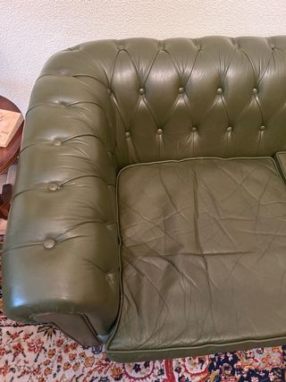 Sofá Cheste Piel Verde 2 Plazas