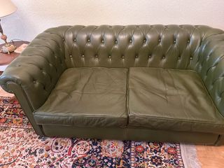 Sofá Cheste Piel Verde 2 Plazas