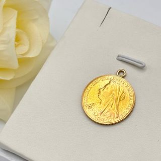 Colgante moneda de oro 22kt
