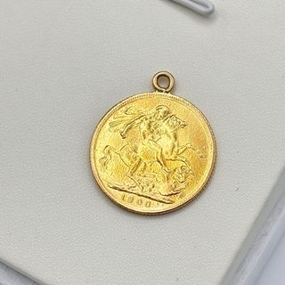 Colgante moneda de oro 22kt