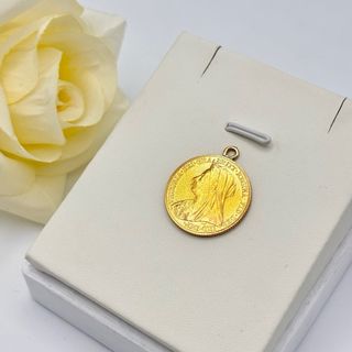 Colgante moneda de oro 22kt