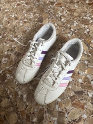 Zapatillas Adidas Mujer Blancas y Moradas