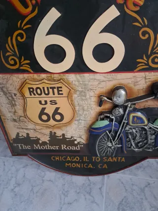 Cuadro Decorativo Ruta 66 Moto