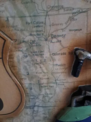 Cuadro Decorativo Ruta 66 Moto