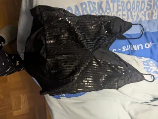 Body lentejuelas negro Talla M