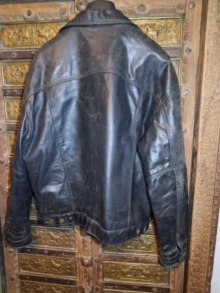 Chaqueta vaquera de cuero Y2K