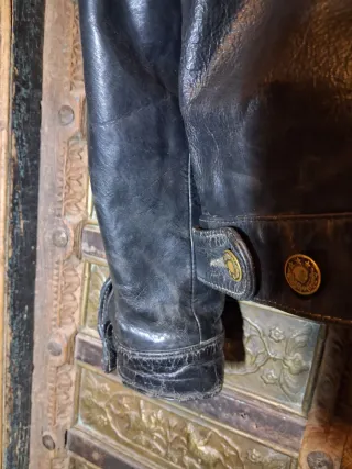 Chaqueta vaquera de cuero Y2K