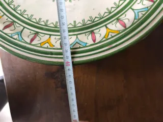 Plato decorativo cerámica marroquí antiguo