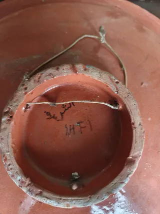 Plato decorativo cerámica marroquí antiguo