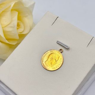 Colgante moneda de oro 22kt