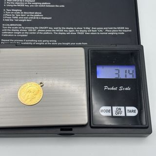 Colgante moneda de oro 22kt
