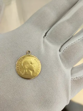 Colgante moneda de oro 22kt