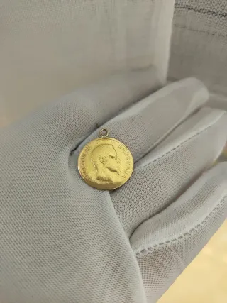 Colgante moneda de oro 22kt