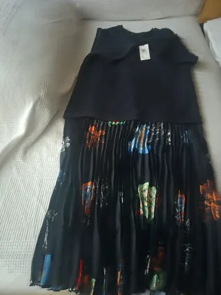 Vestido Bimba y Lola Negro Multicolor