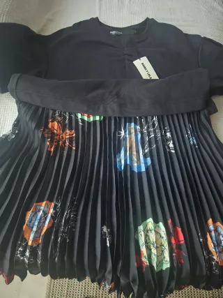 Vestido Bimba y Lola Negro Multicolor