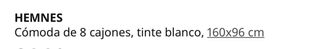 Cómoda blanca Ikea