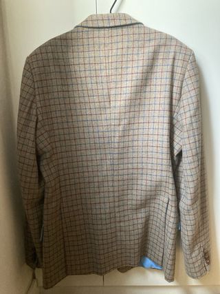 Chaqueta El Ganso cuadros beige y azul