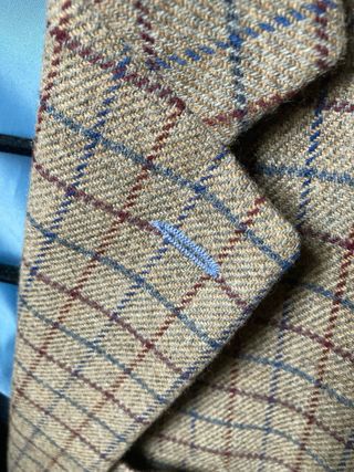 Chaqueta El Ganso cuadros beige y azul