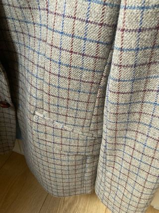 Chaqueta El Ganso cuadros beige y azul