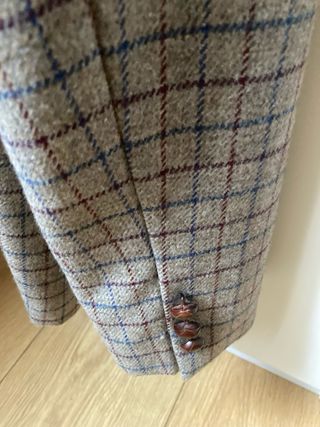 Chaqueta El Ganso cuadros beige y azul