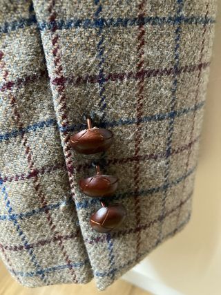 Chaqueta El Ganso cuadros beige y azul