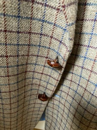 Chaqueta El Ganso cuadros beige y azul