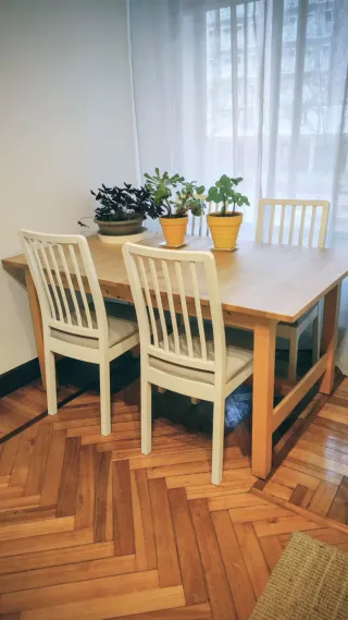 Mesa Comedor Extensible Ikea Madera 155/210x90x75