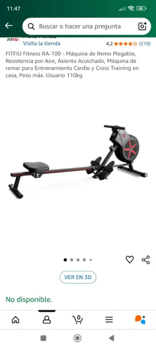 Máquina de remo FITFIU