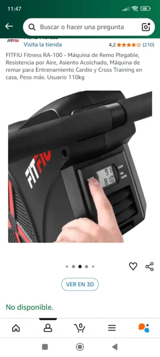 Máquina de remo FITFIU