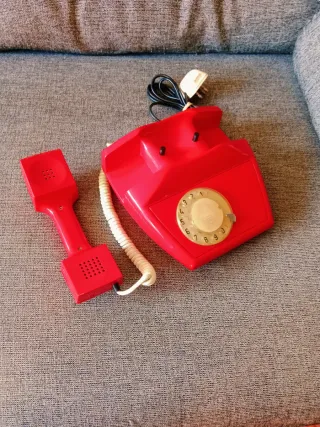 Teléfono Vintage Telart Rojo Años 70