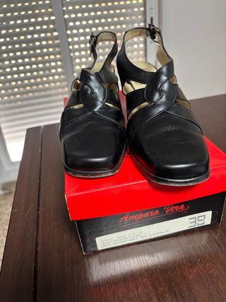 Zapatos Amparo Vera Negros Talla 38
