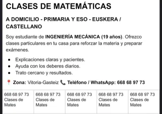 CLASES DE MATEMÁTICAS A DOMICILIO