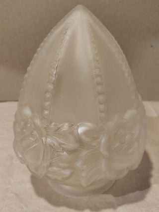 Tulipa piña vintage Art Decó cristal glaseado