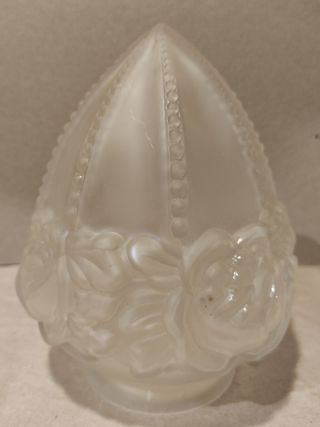 Tulipa piña vintage Art Decó cristal glaseado