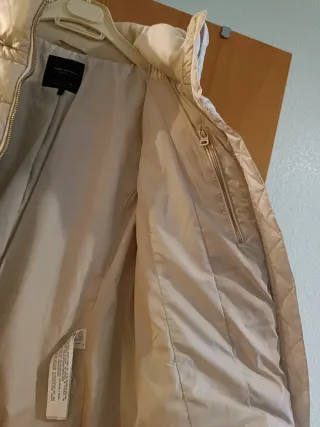 Chaqueta acolchada Zara beige Talla S