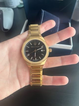 Reloj Maserati Stile Dorado Negro