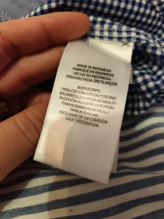 Camisa Ralph Lauren cuadros azul y blanco