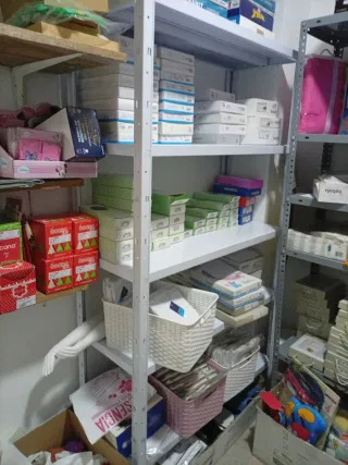 Estantería metálica blanca 5 niveles