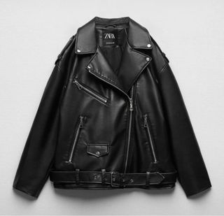 Cazadora Biker Zara Negra