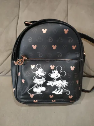 Mochila Disney Mickey y Minnie Negra