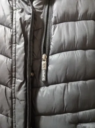 Anorak Largo Negro Superdry Mujer