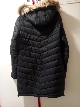 Anorak Largo Negro Superdry Mujer