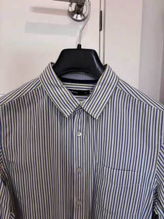 Camisa Lefties Rayas Azul/Verde Talla M