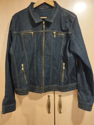 Cazadora vaquera Picchio azul con cremalleras