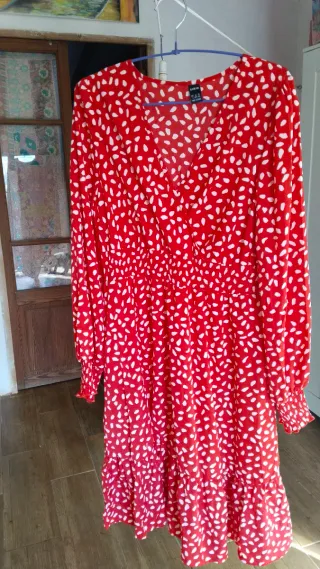 Vestido SHEIN rojo estampado