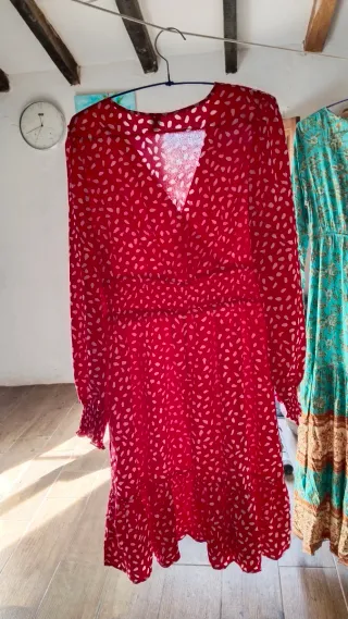 Vestido SHEIN rojo estampado