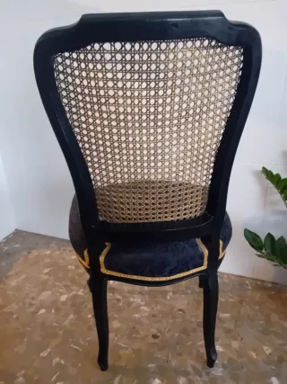 Silla Isabelina Negra y Dorada